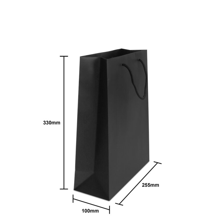Matte Black Paper Bag [M Size] Bag — Store Age