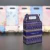 box kahwin biru dengan perkataan terima kasih