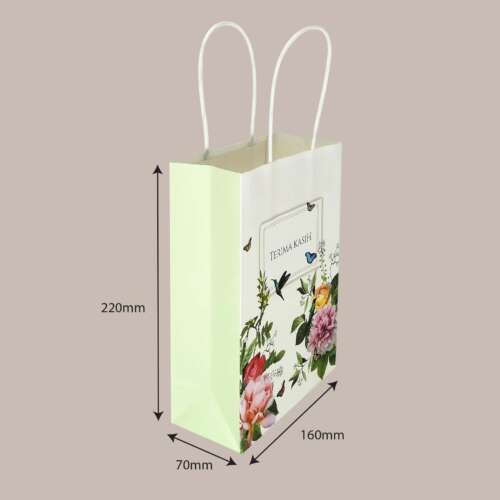 paper bag for doorgift wedding light green colour with terima kasih