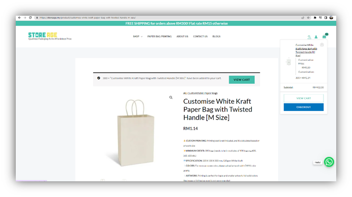 Store Age : Custom Paper Bag Printing Service in Malaysia - Step-by-Step 10 Store Age Paper Bag Logo Printing