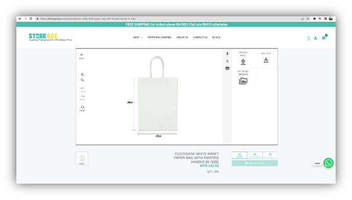 Store Age : Custom Paper Bag Printing Service in Malaysia - Step-by-Step 7 Store Age Paper Bag Customization